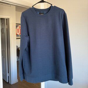 Cuts Split Hem Sweatshirt Blue/Green Large